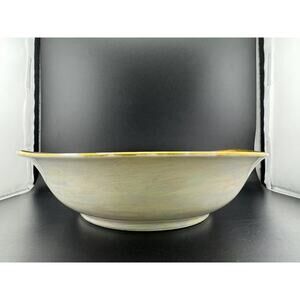Schlackenwerth Lusterware Handled Serving Bowl